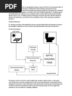 Septic Holding Tank: Electrochemical Reactor