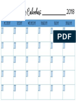 Calendar of Activity