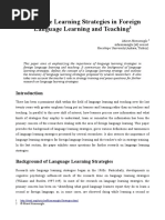 Language Learning Strategies in Foreign Language Learning and Teaching