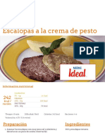 Escalopas a La Crema de Pesto - Nestlé Cocina