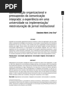Comunicação Organizacional e Pressupostos Da Comunicação Integrada
