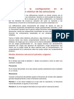 Influencia de La Configuración en El Comportamiento Sísmico de Las Estructuras