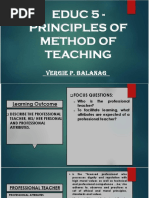 EDUC 5 Principles and Method of Teaching