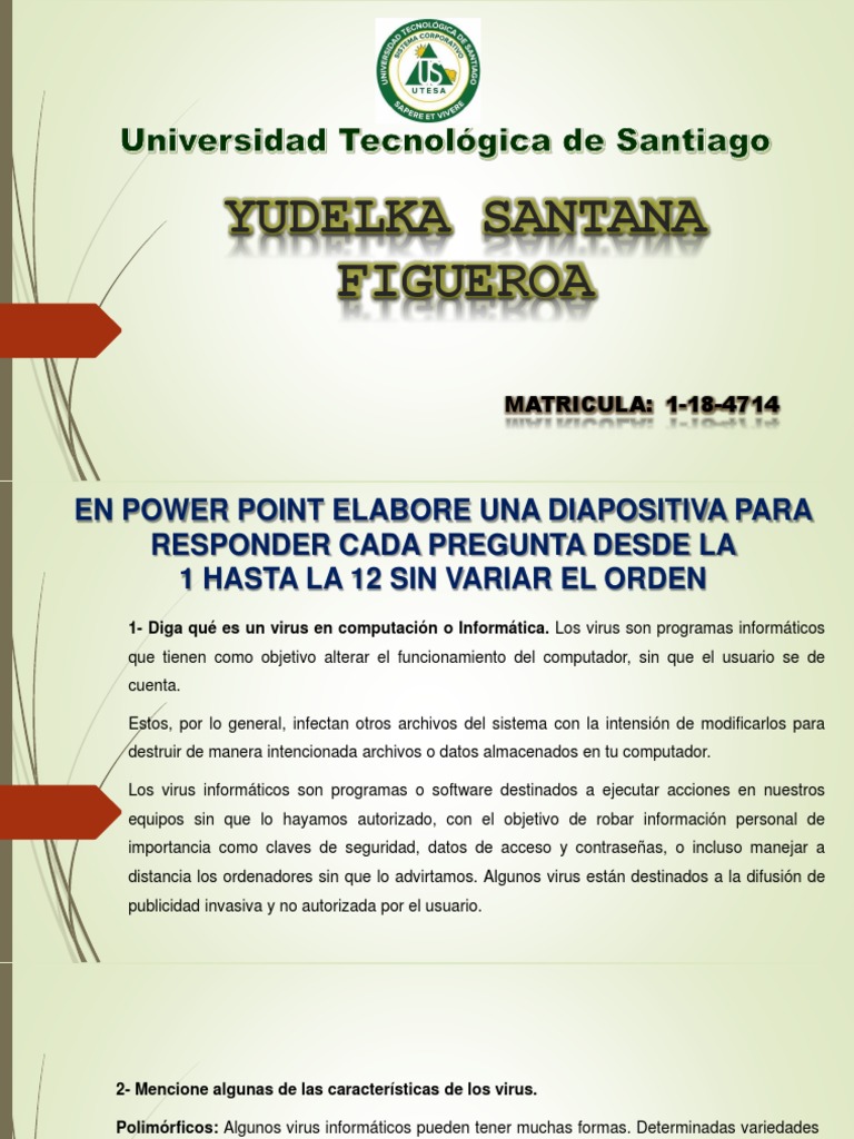 Informatica Tarea No 3 El Power Point Virus De Computadora Infraccion De Copyright