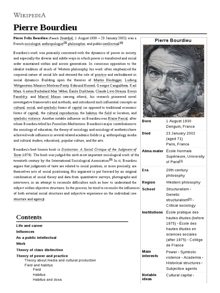 Pierre_Bourdieu.pdf | Sociology | Sociological Theories | Free 30-day ...