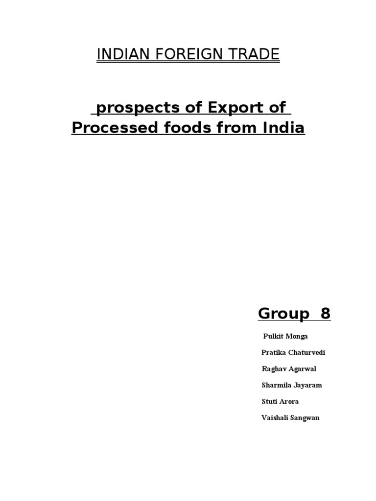 Food Processing Industry of India | PDF | Food Processing | Foods