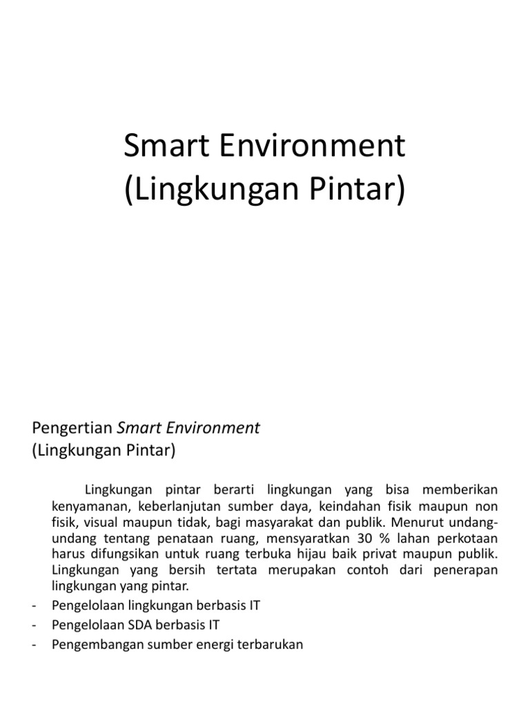 Smart Environment | PDF | Seni