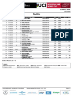 La Bresse Mens JR Start List DH 2018