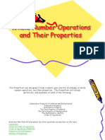 Whole Number Operations and Their Properties