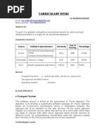 Curriculum Vitae: E-Transport System