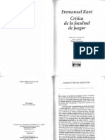 Kant Crítica de La Facultad de Juzgar Traducción Pablo Oyarzún PDF