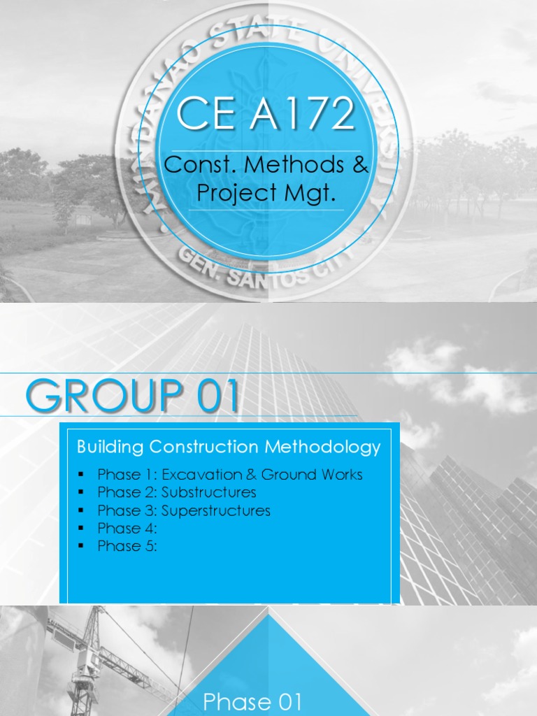 Building Construction Methodology Guide | PDF | Crane (Machine) | Deep ...