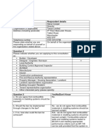 Cladding Response Form - Tenos