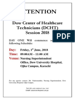 Dow Center of Healthcare Technicians (DCHT) Session 2018: Attention