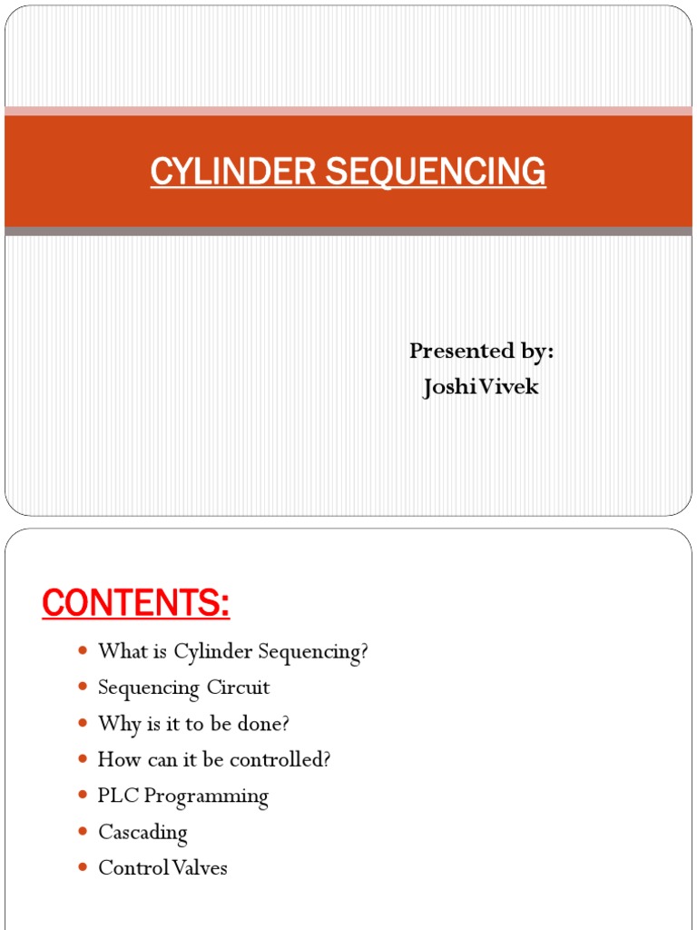 Cylinder Sequencing Pdf Actuator Programmable Logic Controller