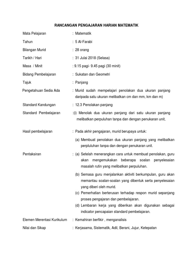 Rph Mt 31 7 18 Penolakan Panjang Perpuluhan Pdf