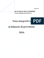 2016 29 Dicembre Bilancio Previsione 2016 C.C. 53 Nota Integrativa H Puccio Deborah Croce Antonio