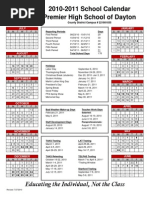 2010-2011 Calendar Brownsville | PDF | Holidays | Observances