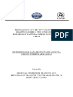 Guidelines For Hazardous Waste Landfill Design in Hyper Arid Areas