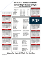 2010-2011 Calendar Tyler