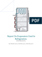 An Extensive Report On Evaporators Used in Refrigeration