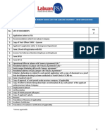 Work Permit 2016 - Checklist for New Application