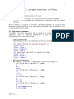 Chapitre 2 - Les Types Numériques en Python