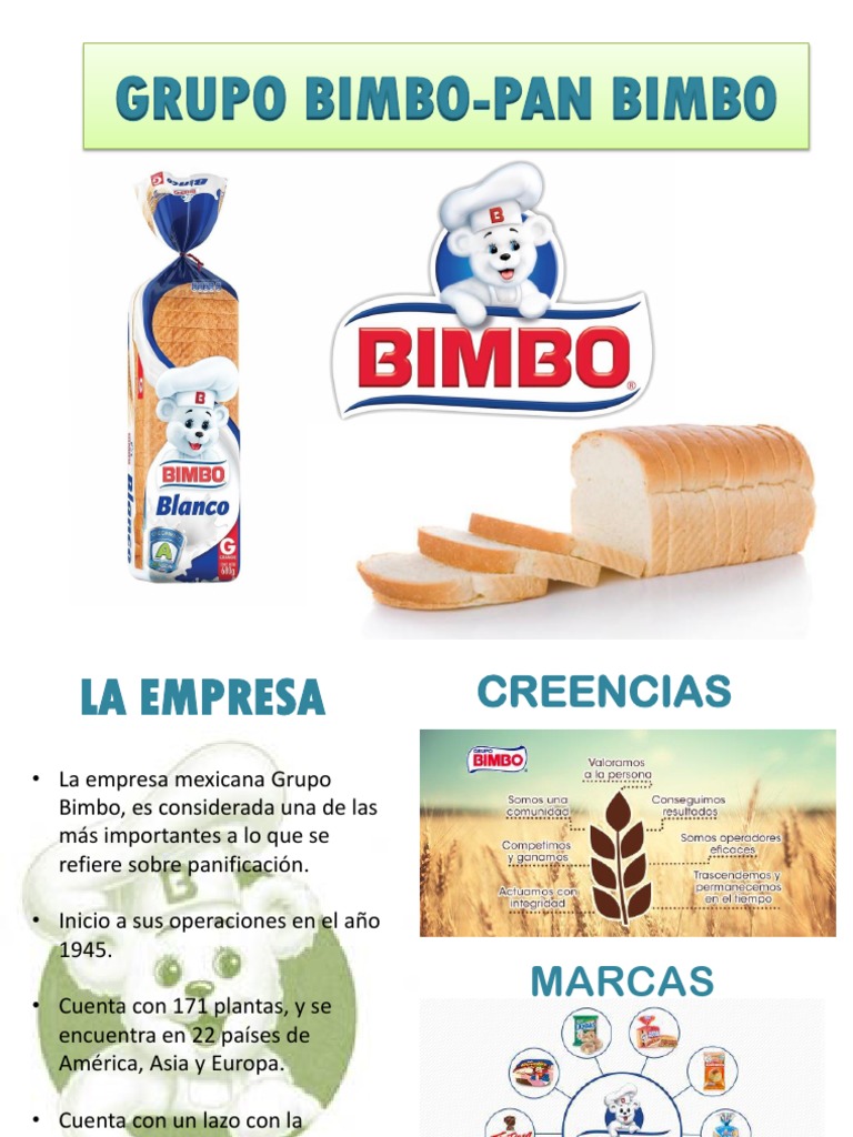 Grupo Bimbo Pan Bimbo Ppt Panes Los consumidores