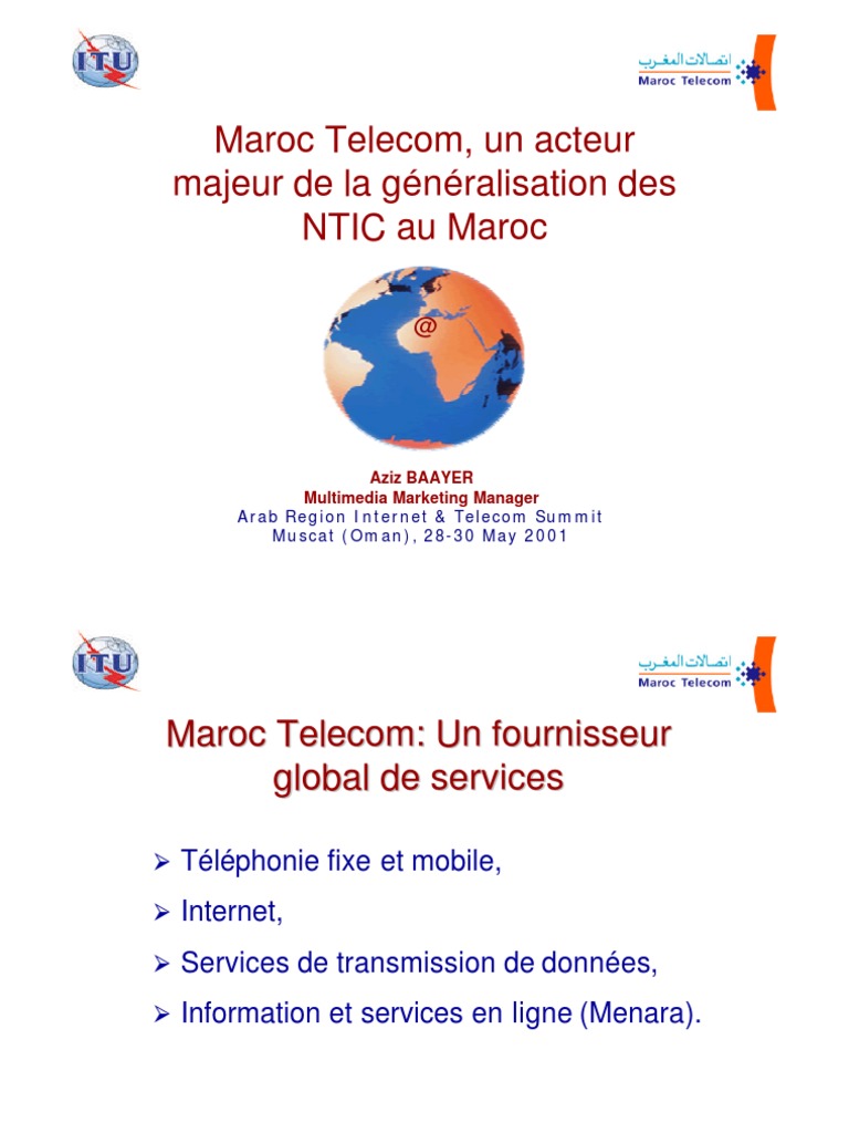 Maroc Telecom : Leader des NTIC au Maroc | PDF | Réseau téléphonique ...