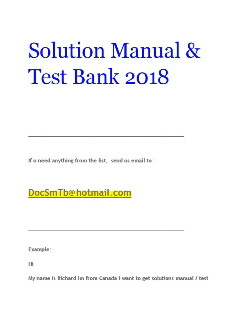 Solution Manual Test Bank 2018 Pdf Html Business