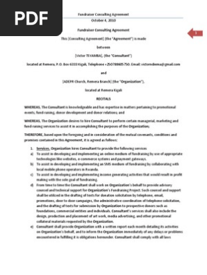 Fundraiser Consutling Agreement
