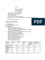 P.E Training Program Notes