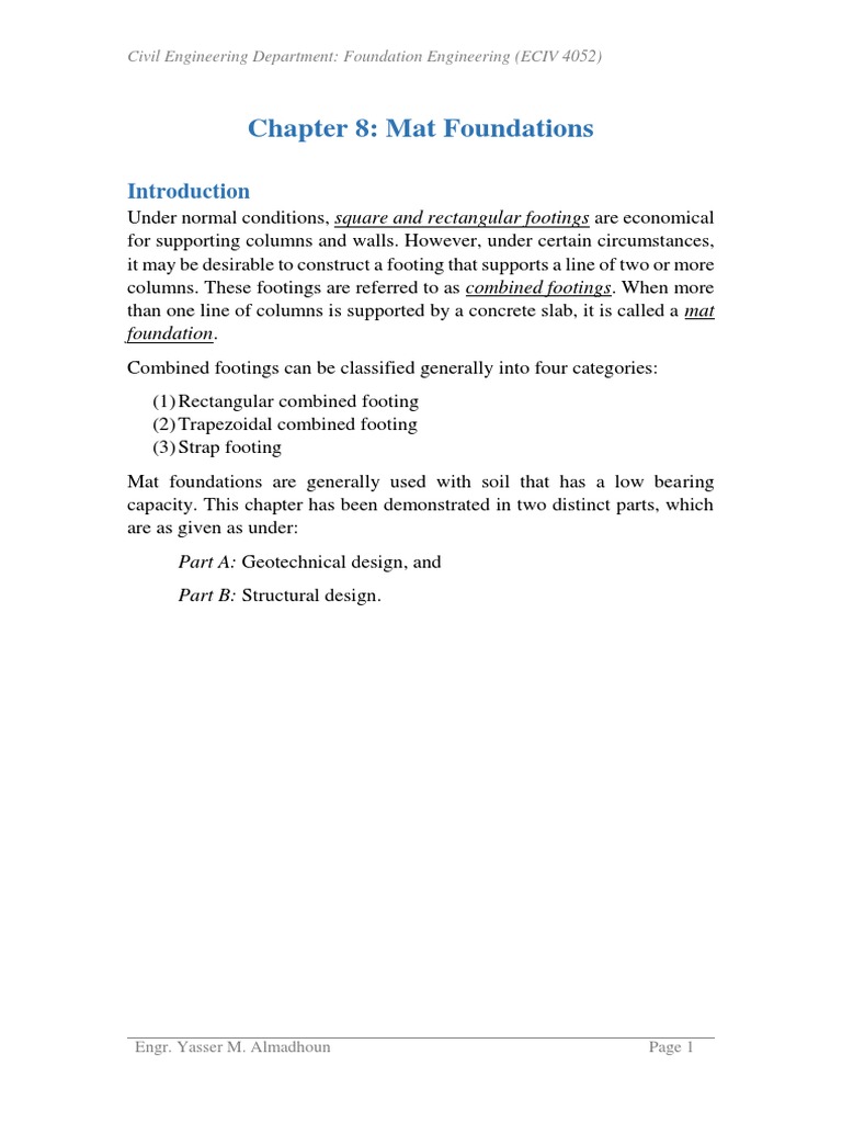 Mat Foundations in Civil Engineering | PDF | Foundation (Engineering ...