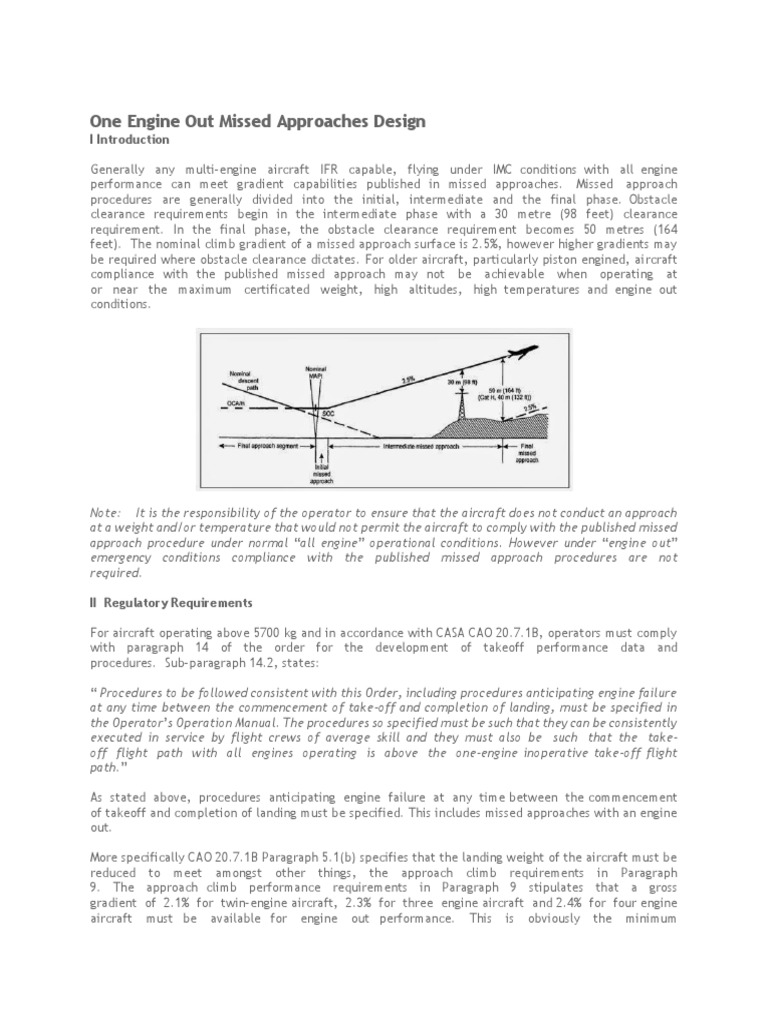 Engine Out Missed Approach Guidelines | PDF | Takeoff | Aeronautics