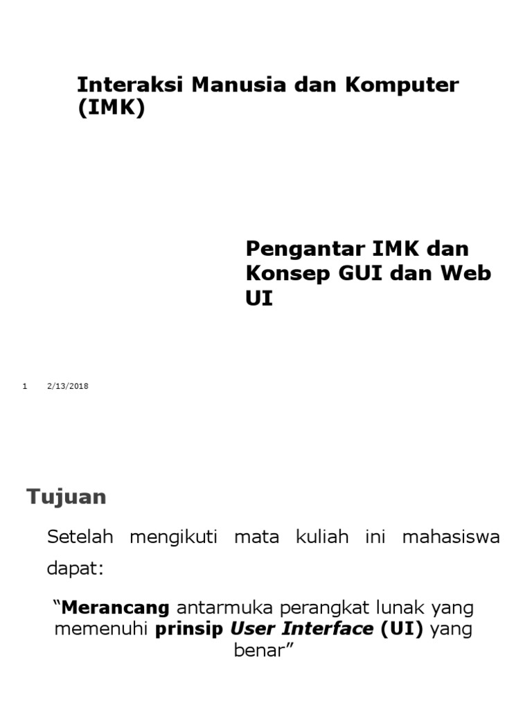 01.pengantar IMK Dan Konsep GUI - Web UI PDF | PDF | Graphical User ...
