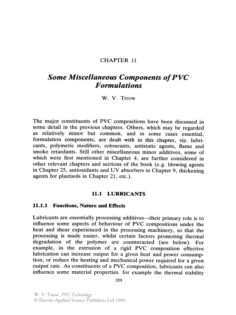 PVC Technology: Chapter 11 | PDF | Polyvinyl Chloride | Deformation ...