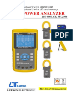3 Phase Power Analyzer: ISO-9001, CE, IEC1010