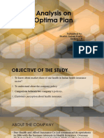 Critical Analysis On Family Optima Plan: Submitted By: Shaikh Gulam Kadir Section - B 18413