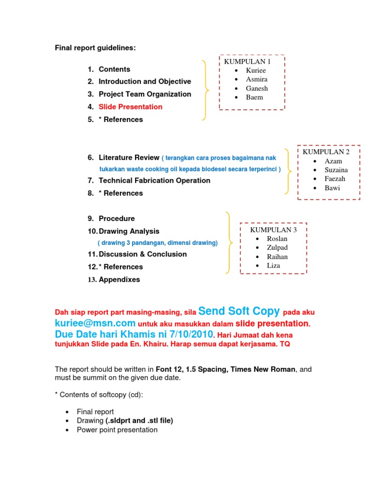 Final Report & Presentation Guide | PDF
