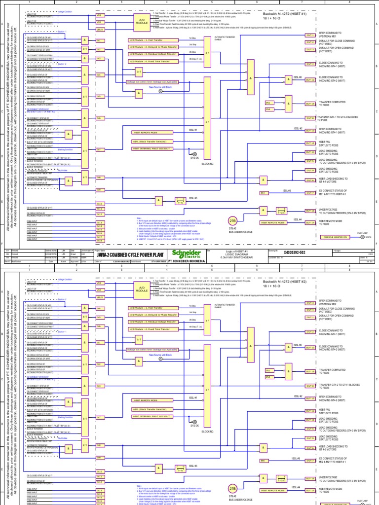 HSBT Logic Diagrams for MV Switchgear | PDF | Electricity | Electrical ...