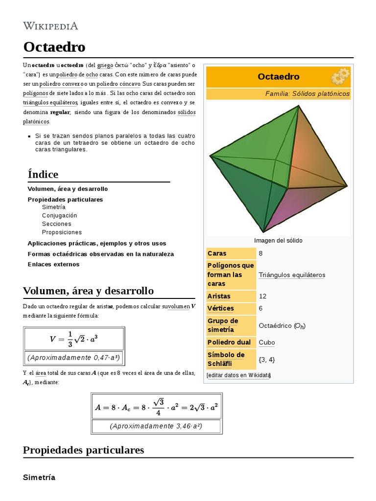 Octa Edro | PDF | Geometría euclidiana | Geometría Convexa, image size:768x1024