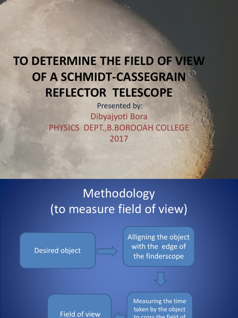 To Determine The Field of View of A SchmidtCassegrain Reflector