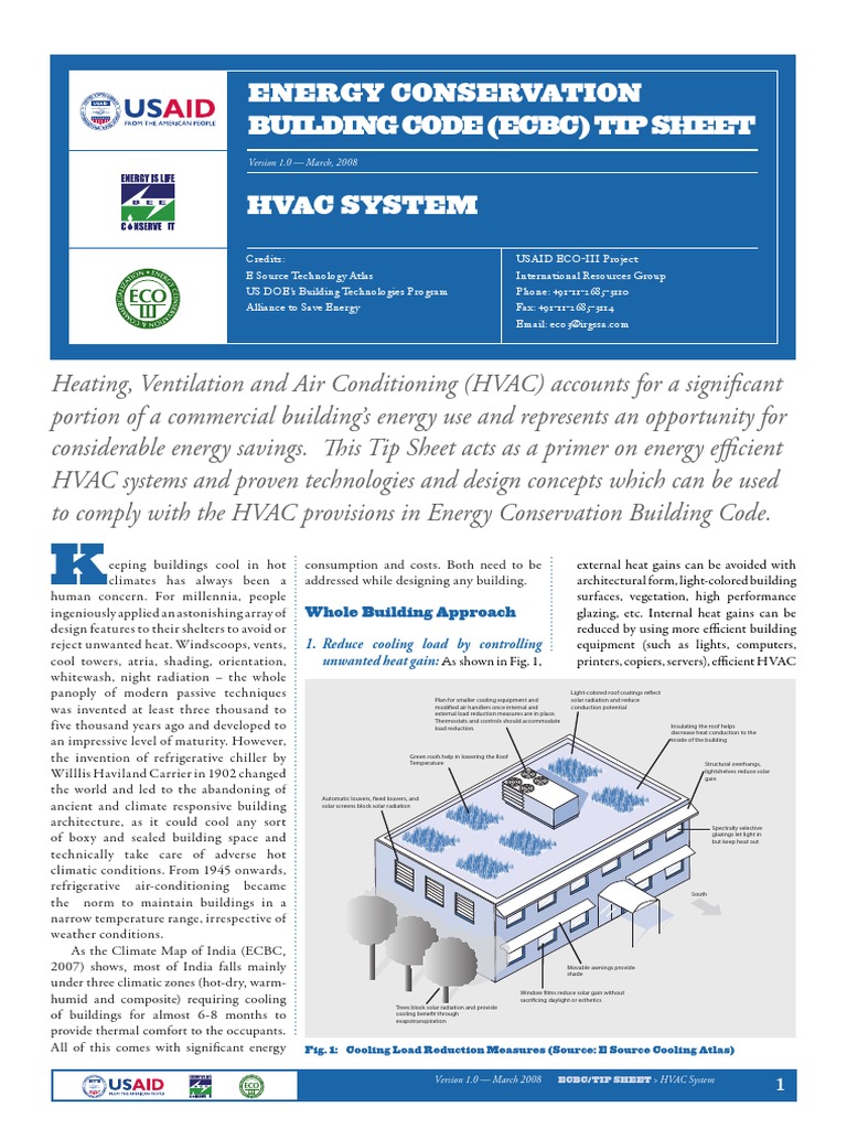 HVAC ECBC Tip Sheet Air Conditioning Hvac