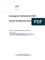 Dossier Et Elements Techniques Facebook Ads 2017 PDF