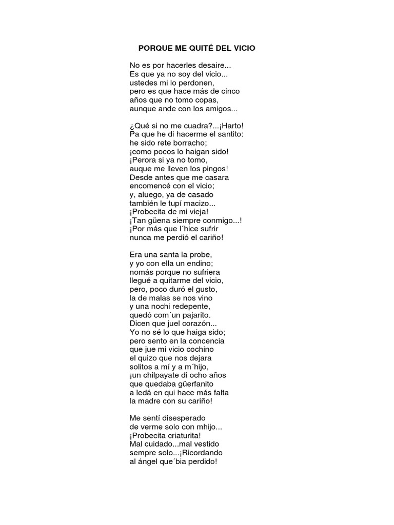 PORQUE ME QUITE EL VICIO Ocio