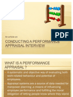 Conducting a Performance Appraisal Interview
