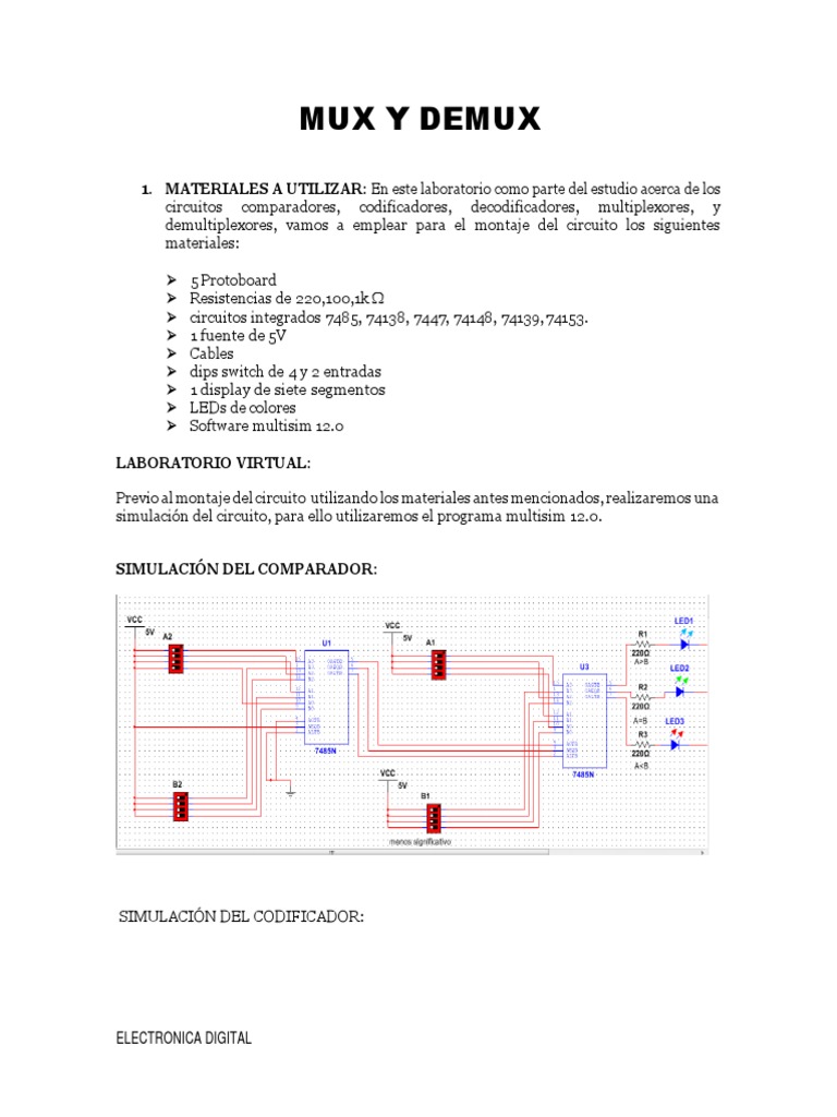Mux y Demux | PDF | Electrónica | Ingenieria Eléctrica