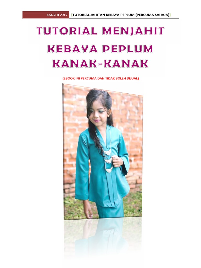 Ebook Kebaya Peplum Kanak Kanak Free Pdf
