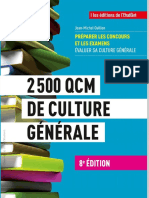 2500 QCM de Culture Generale (Fonction Publique, Grandes Écoles... )