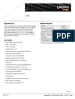 KVR24N17S8/4: Memory Module Specifi Cations